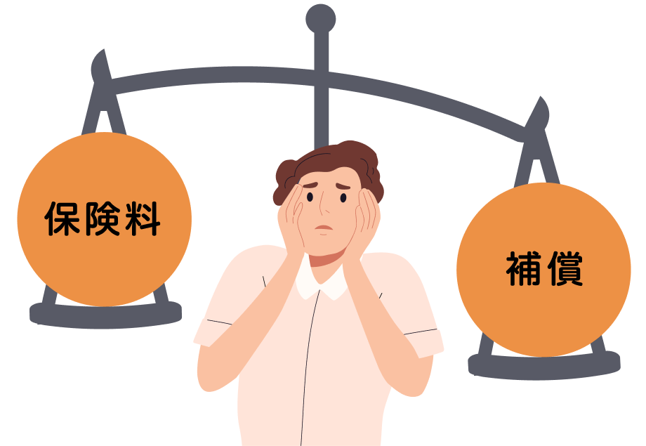 保険料と補償のバランスグラフ