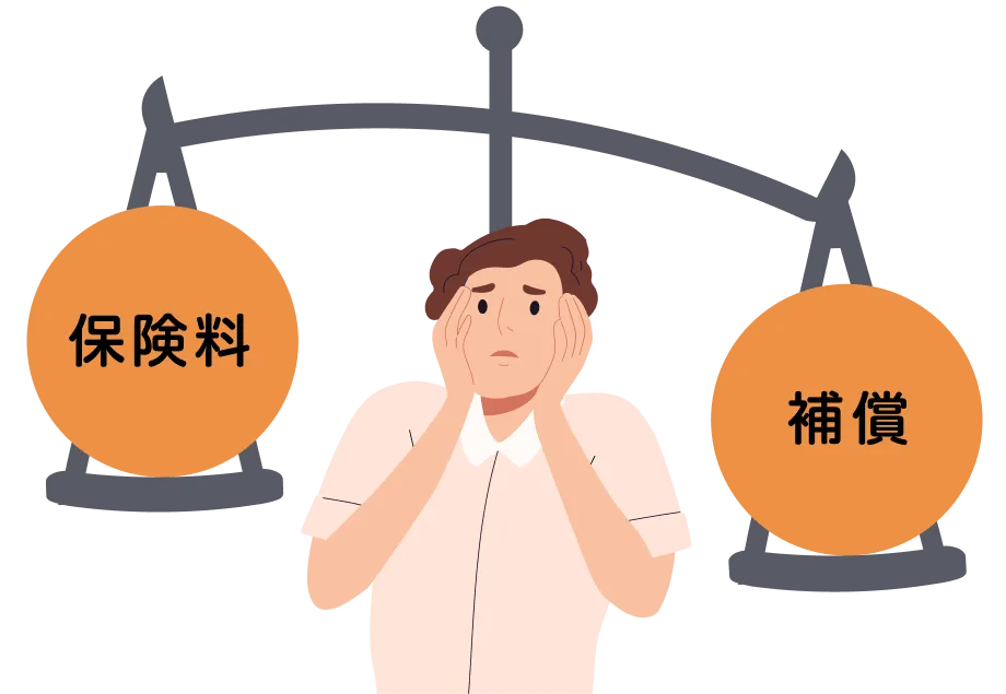 保険料と補償のバランスグラフ
